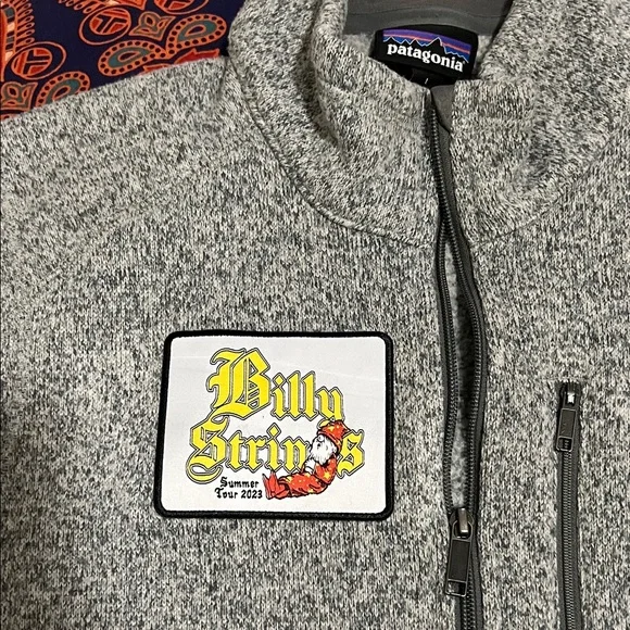 Patagonia Heather Gray Fleece Vest Billy Strings Summer tour 2023 - Picture 2 of 2